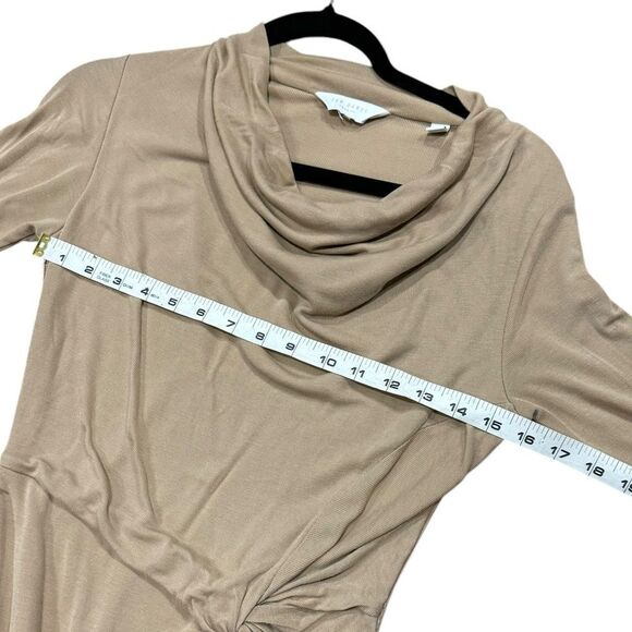 Revolve Ted Baker Neyda Camel Wrap Jersey Tan Long Sleeve dress - Picture 11 of 13
